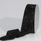 The Ribbon People Black Glitter Woven Edge Velvet Craft Ribbon 1.5" x 11 Yards